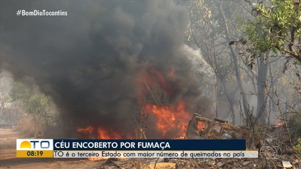 Tocantins ocupa o terceiro lugar no ranking de cidades com mais focos de incêndio