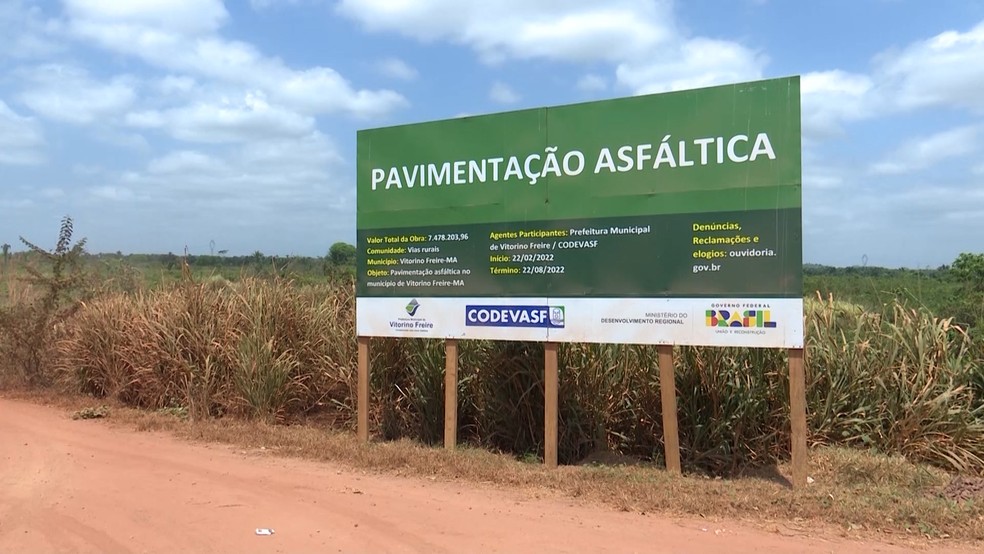 Estrada que dá acesso à fazenda da família do ministro Juscelino Filho. — Foto: Reprodução/TV Mirante.