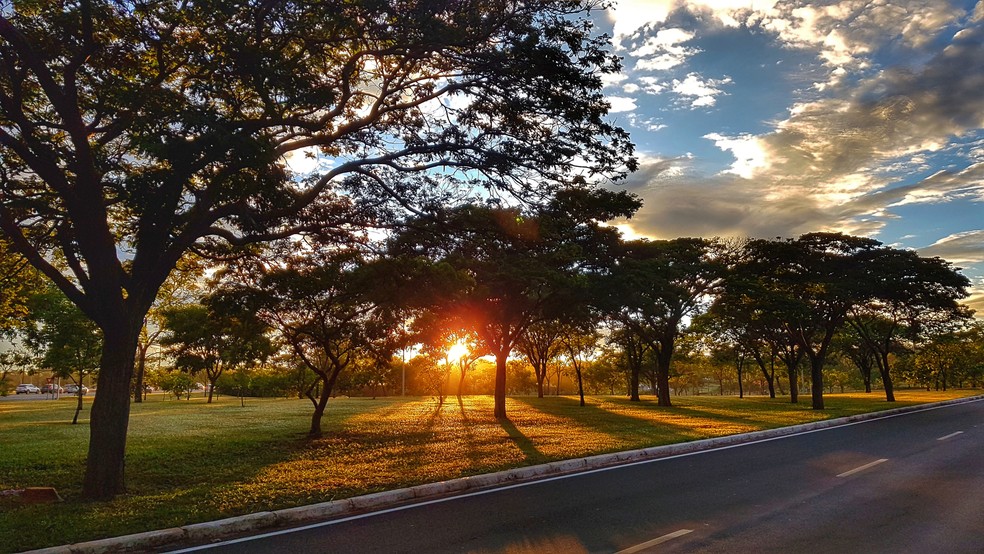 Pôr do sol em Brasília — Foto: Reprodução/ Agência Brasília