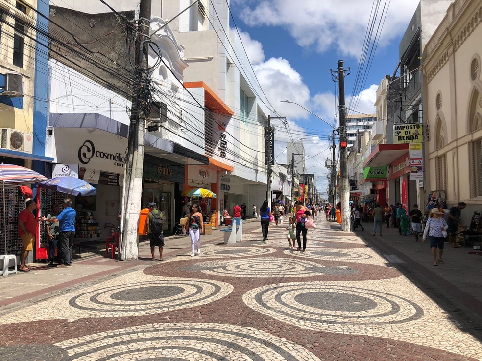 Calçadão da Rua João Pessoa em Aracaju (SE) — Foto: Leonardo Barreto/ g1