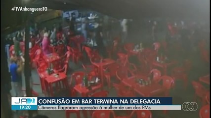 Agressão contra mulher em bar de Palmas termina em confusão envolvendo policiais militares