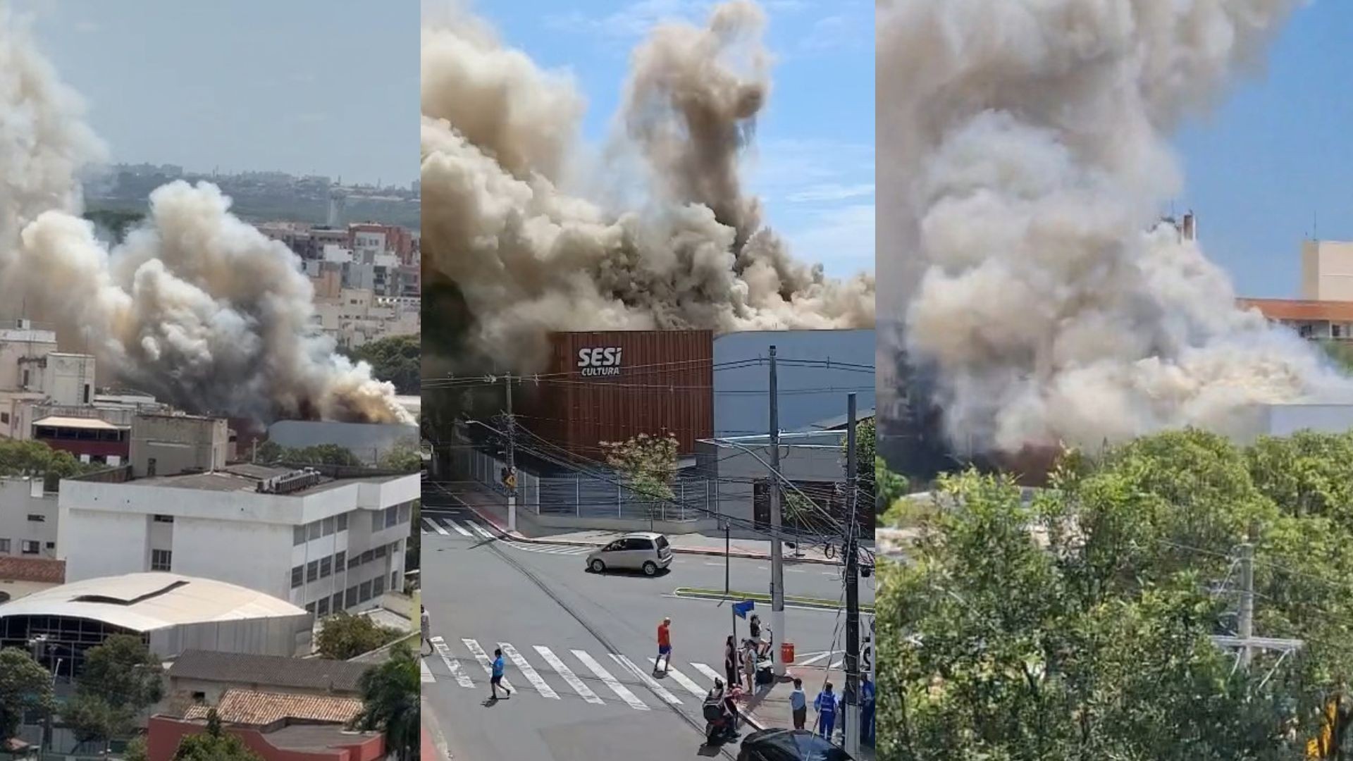 VÍDEO: incêndio atinge Sesi de Jardim da Penha, em Vitória; complexo cultural é destruído pelo fogo