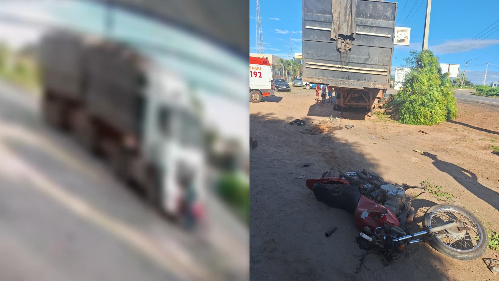 Caminhão sem motorista atropela e arrasta motociclista no litoral do Piauí; veja vídeo
