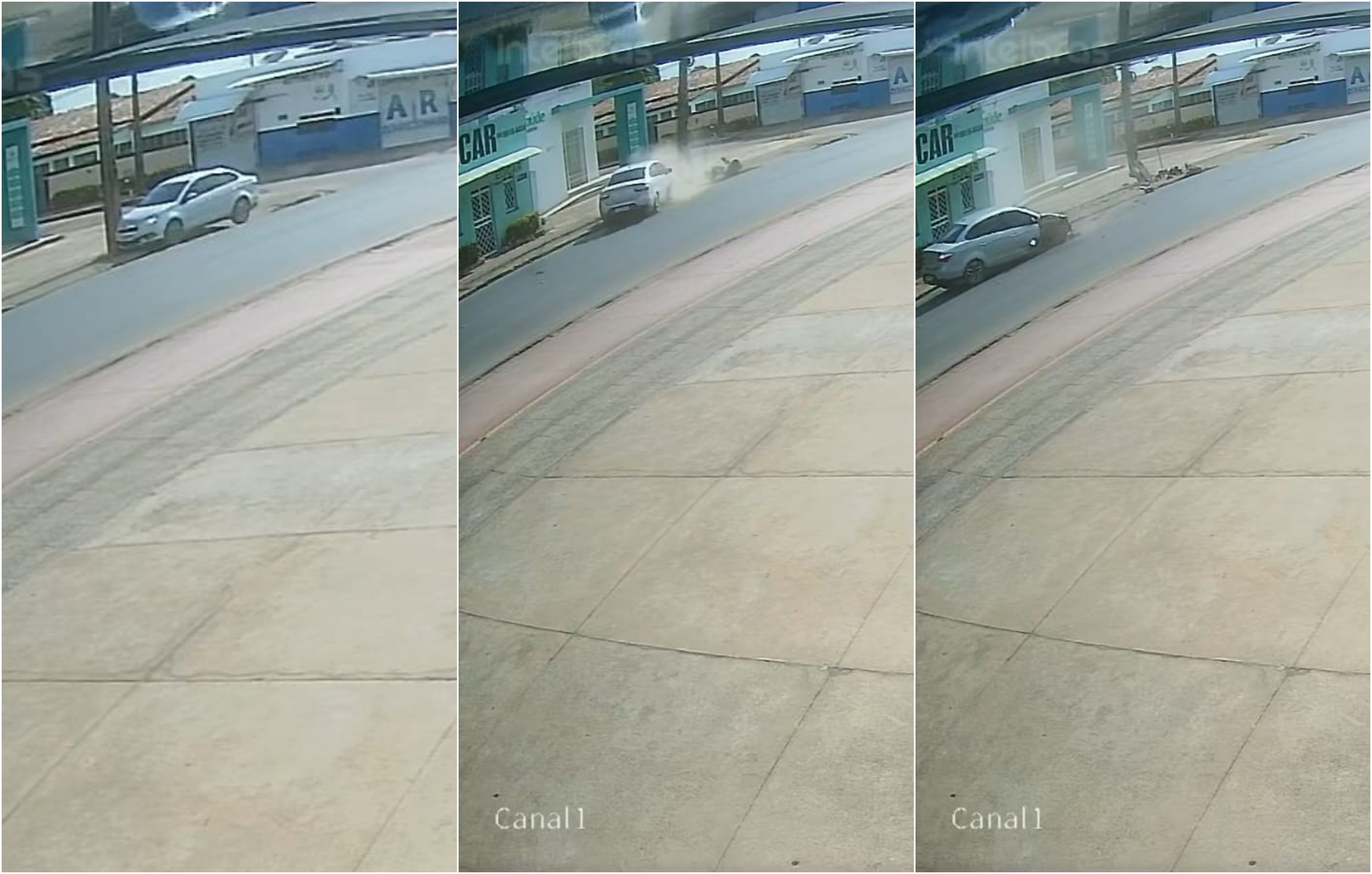 VÍDEO: Motorista perde controle de carro e bate contra poste em Boa Vista