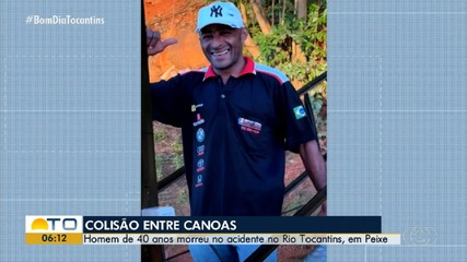 Colisão entre canoas deixa homem morto no Rio Tocantins