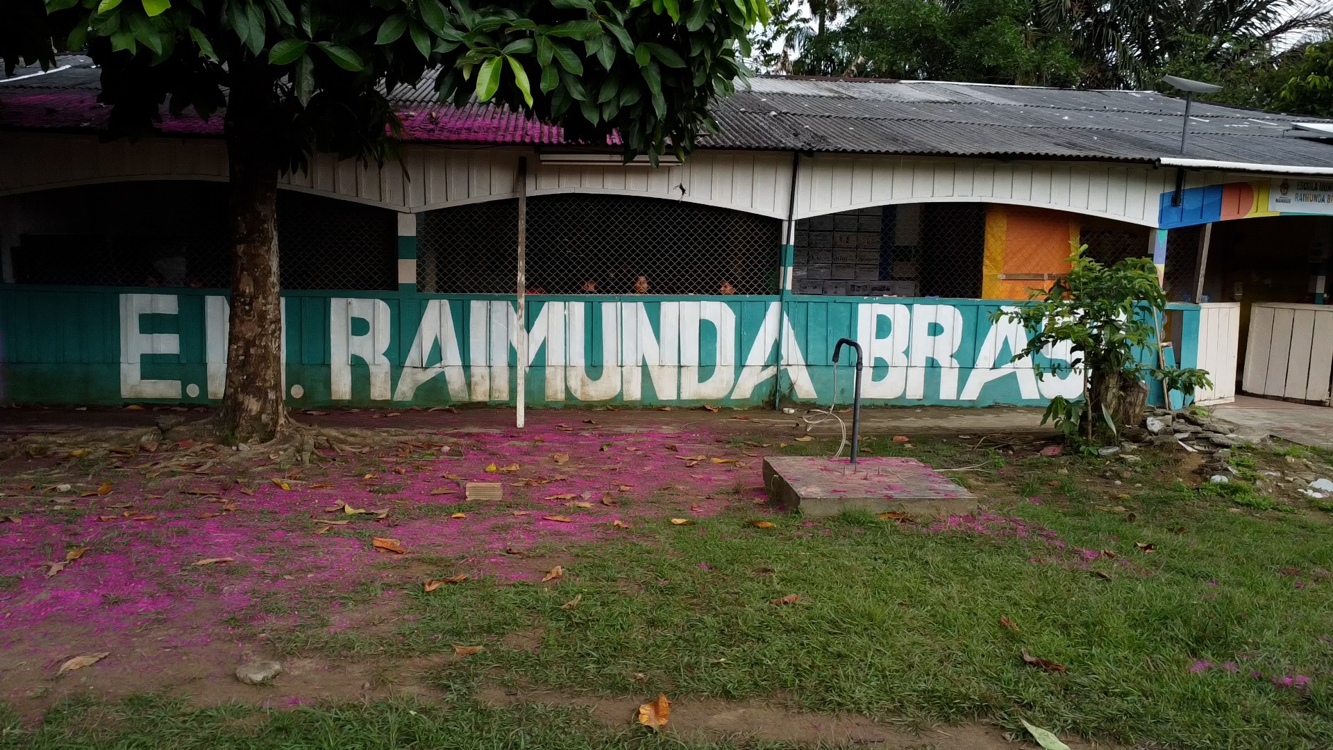 Alunos estudam entre morcegos e madeira podre em escola na zona rural de Manaus