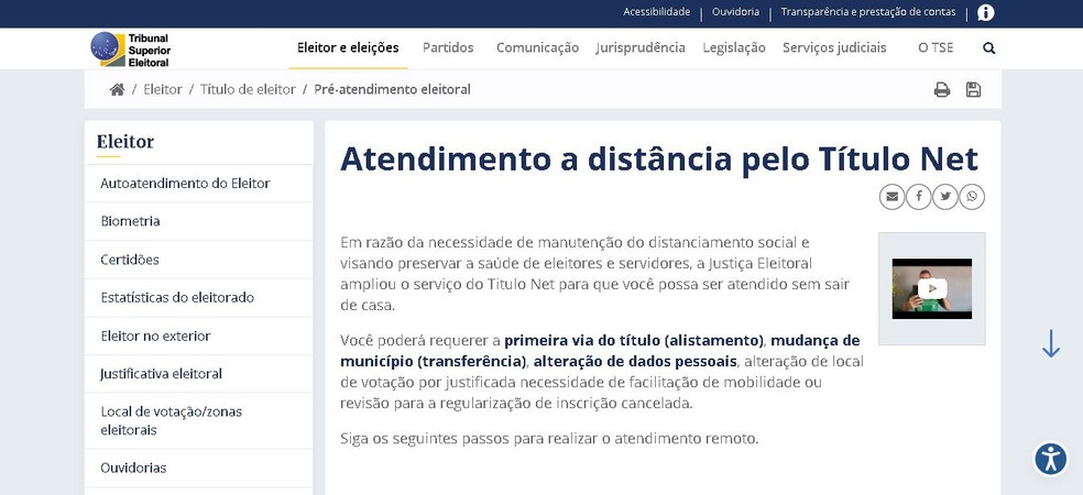 Atendimento on-line - Título Net — Tribunal Regional Eleitoral de Minas  Gerais