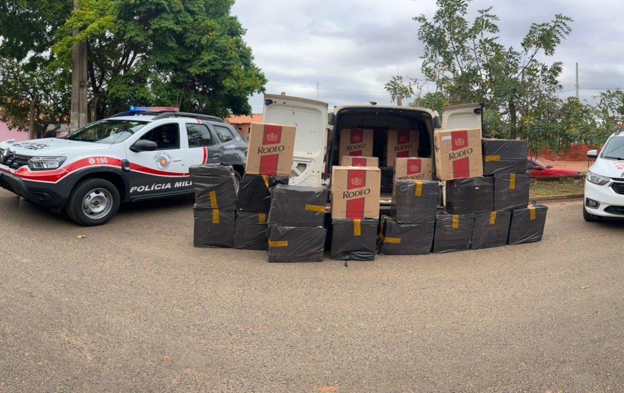 Polícia Militar apreende 35 mil maços de cigarros contrabandeados no interior de SP
