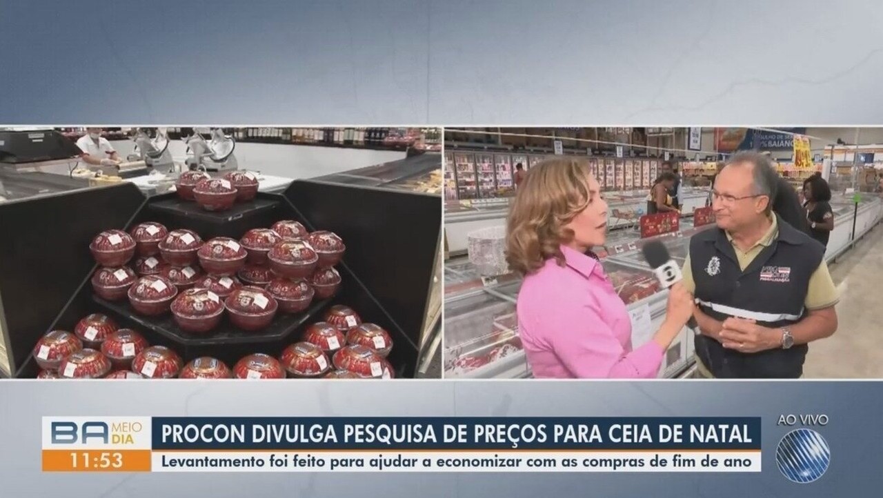 Pesquisa do Procon aponta variação de preços de itens da ceia de Natal em Feira de Santana