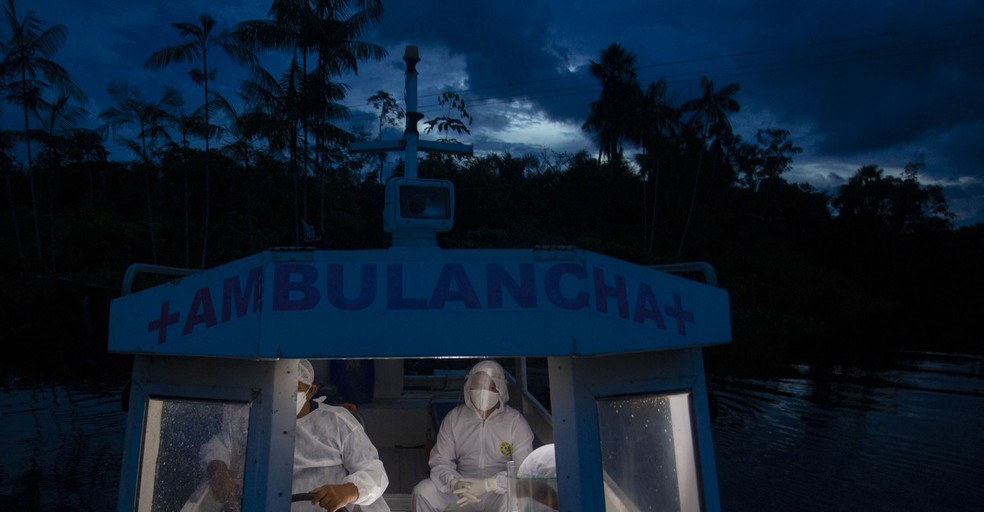 'Durante a pandemia, foi pelas ambulanchas que profissionais da saúde chegaram nas comunidades afastadas em Melgaço. — Foto: Tarso Sarraf