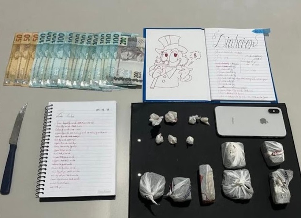 Homem é preso por tráfico de drogas, em Santo Anastácio (SP) — Foto: Polícia Militar