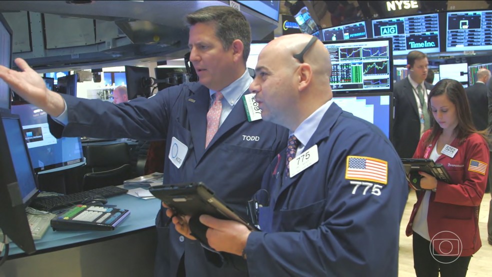 Ritmo frenético da política econômica americana provoca instabilidade em mercados do mundo todo — Foto: Jornal Nacional/ Reprodução