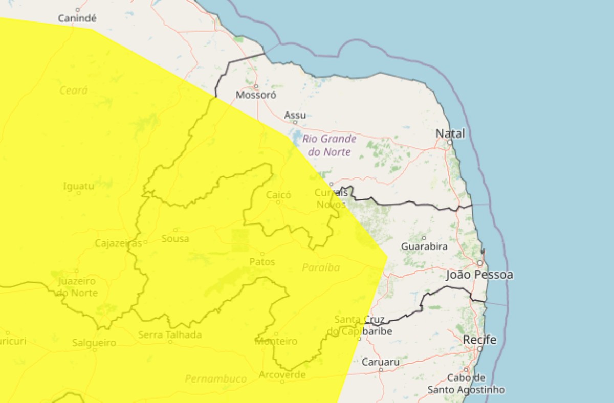 Inmet emite alerta de baixa umidade para 71 municípios do RN até terça-feira (22); veja recomendações