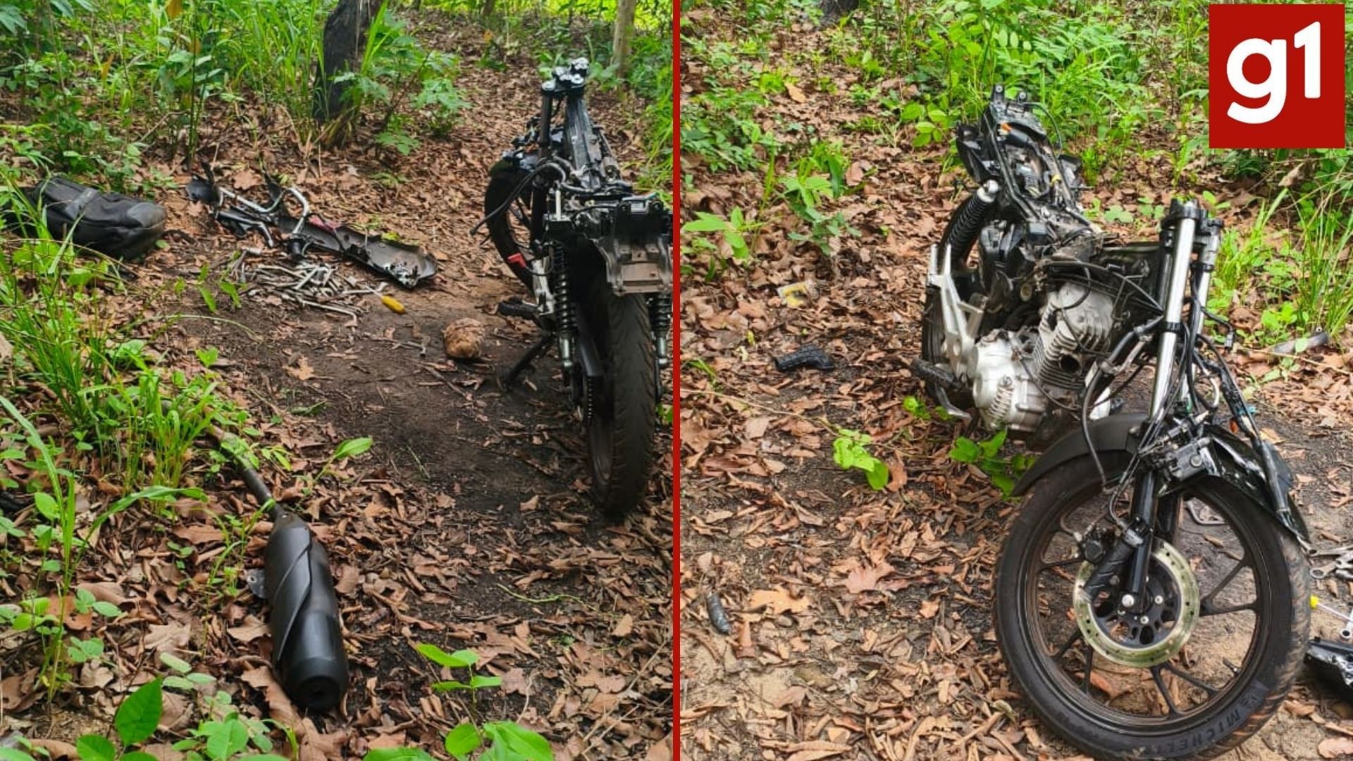 Dois homens são presos desmontando moto furtada em Várzea Grande