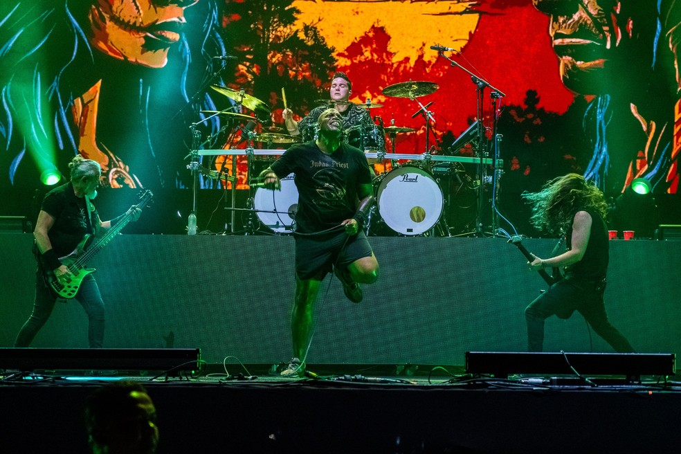 Sepultura se apresenta no Lollapalooza 2025 — Foto: Luiz Gabriel Franco/g1