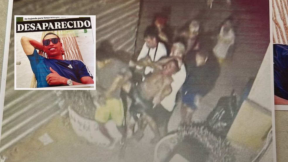 Turista de Santos desaparecido em Jericoacoara é visto por câmeras amordaçados por vários homens — Foto: Reprodução