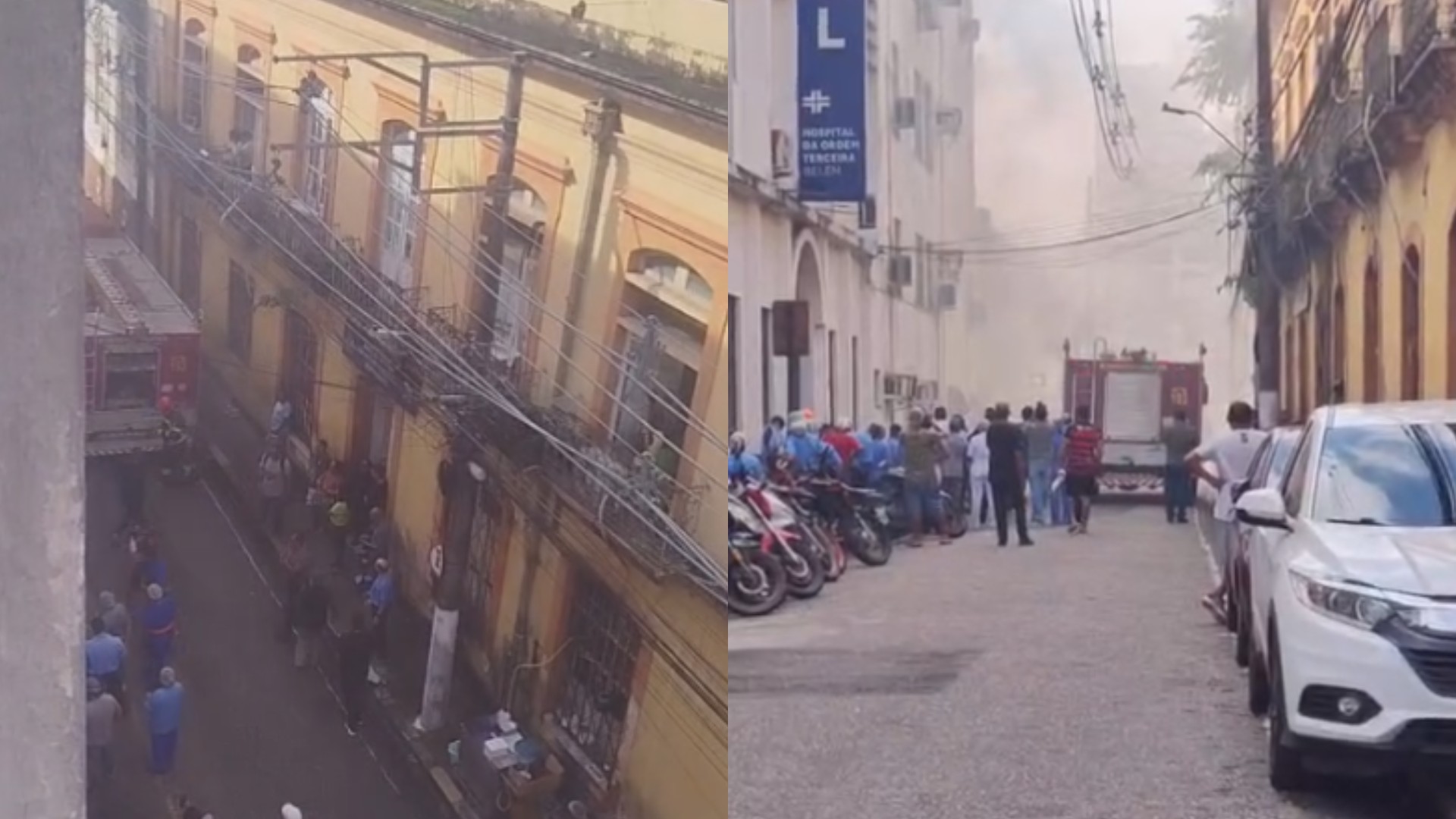 Princípio de incêndio é registrado no Hospital da Ordem Terceira, em Belém