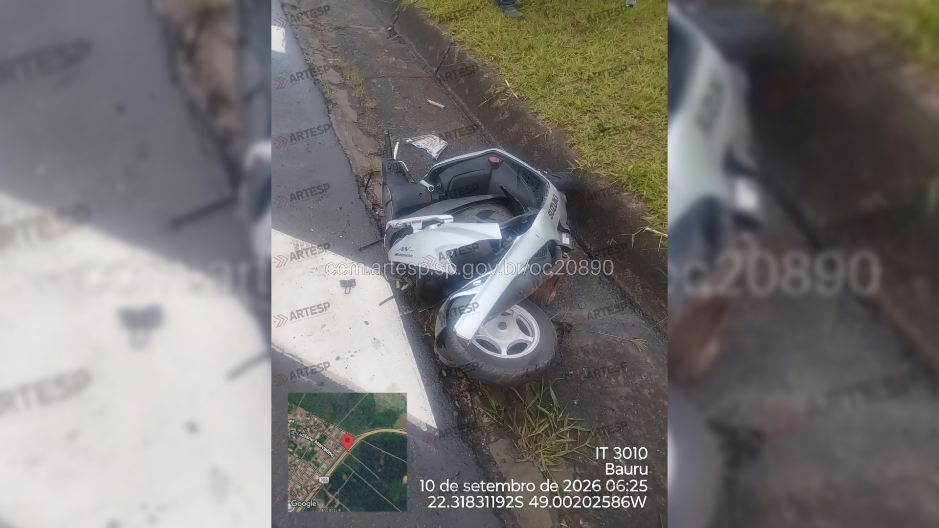 Motociclista morre após ser atingida na traseira por caminhão na SP-225 em Bauru