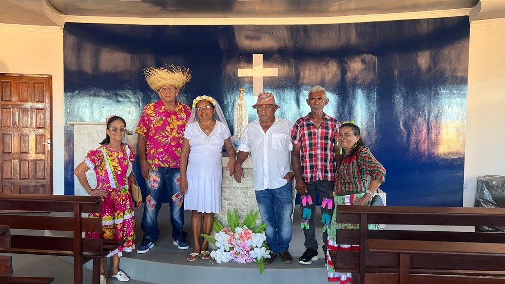 Quadrilha formada por idosos no interior do RN — Foto: Isabelly Noemi/g1