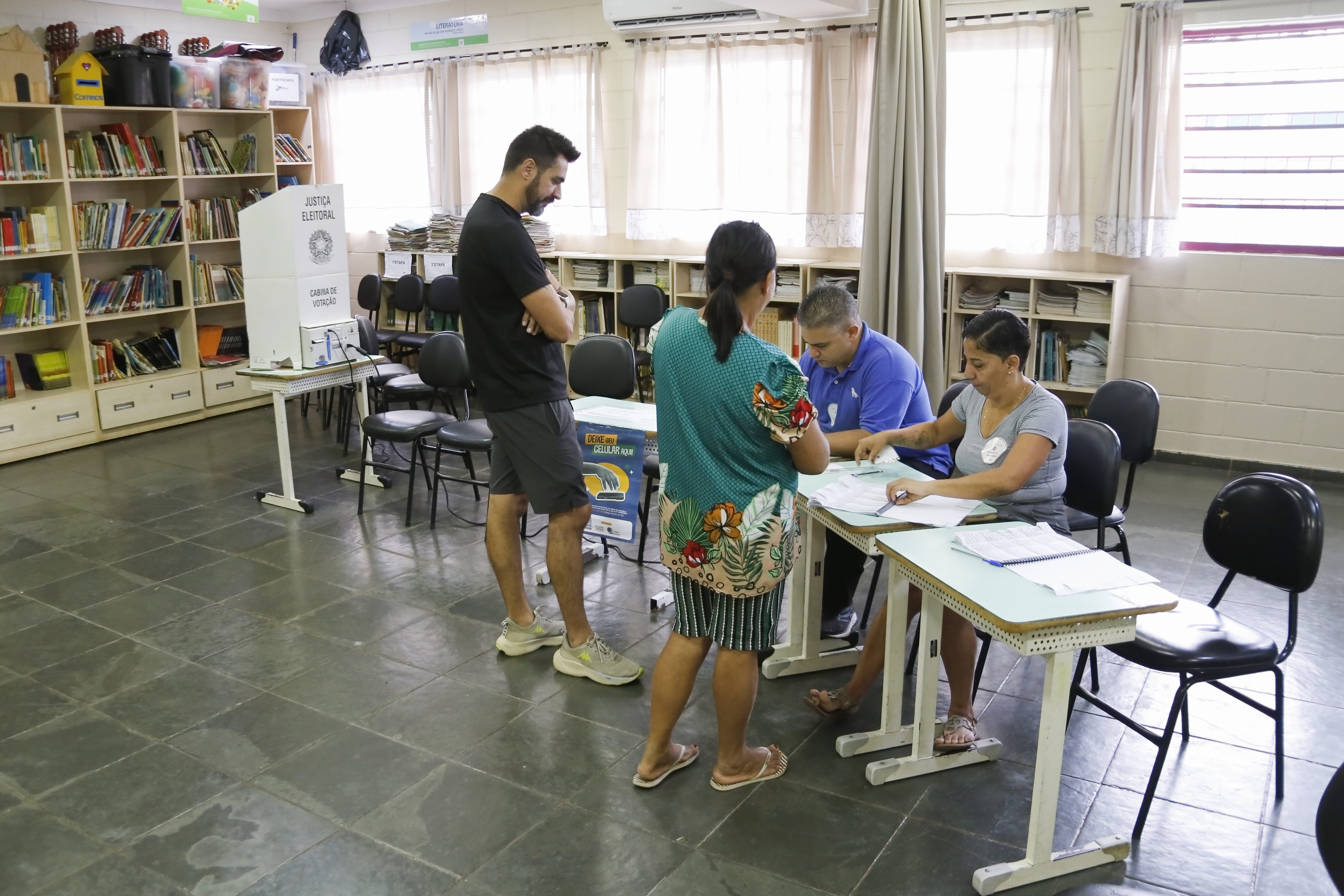 Eleições 2026 - Limeira (SP) - Sala de votação na EMEIEF Professora Maria Aparecida de Luca Moore — Foto: Luciano Leão