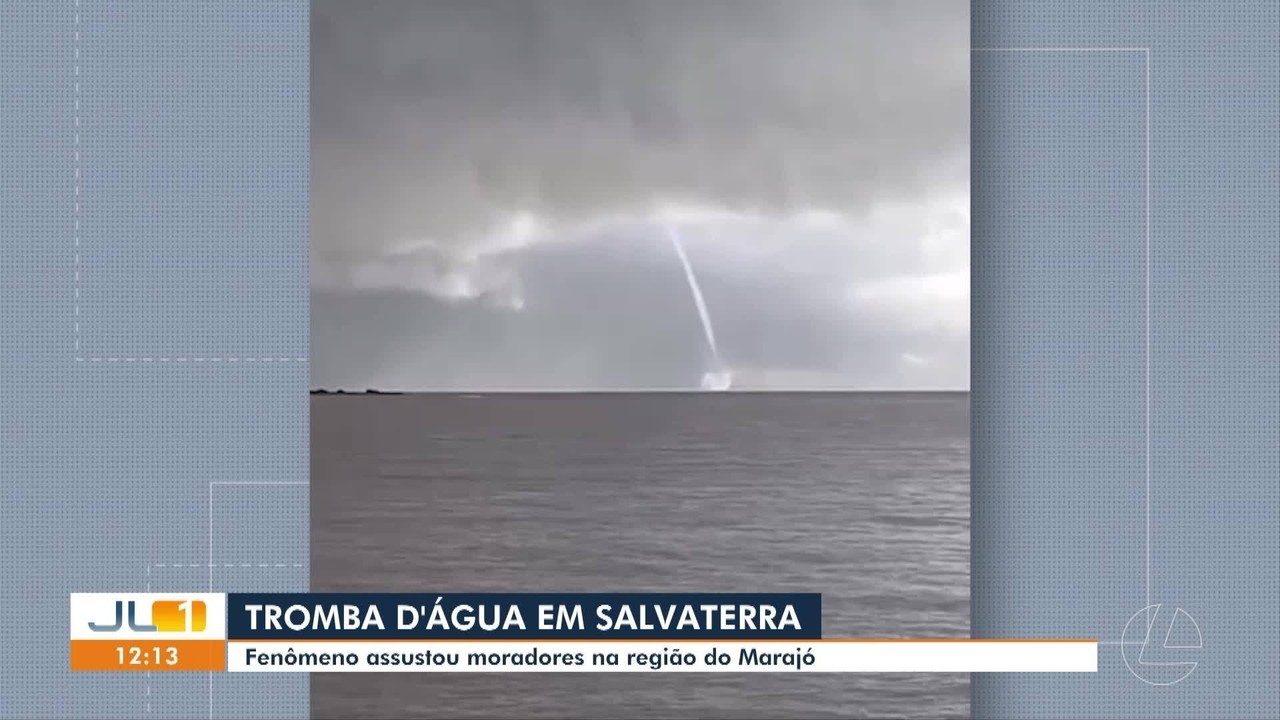 Tromba d’água é registrada por moradores em São Sebastião da Boa Vista, no Marajó