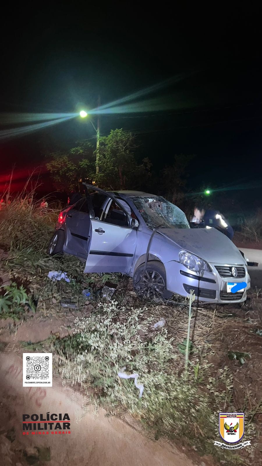 Duas mulheres morrem em capotamento de carro na BR-135, em Corinto