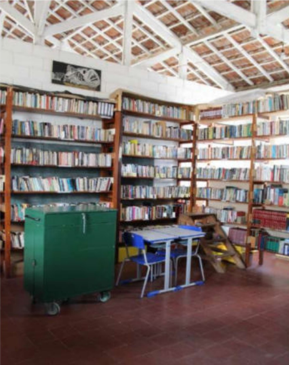 Biblioteca da Penitenciária 2 de Tremembé, onde Robinho está preso — Foto: Reprodução/Defensoria Pública de São Paulo
