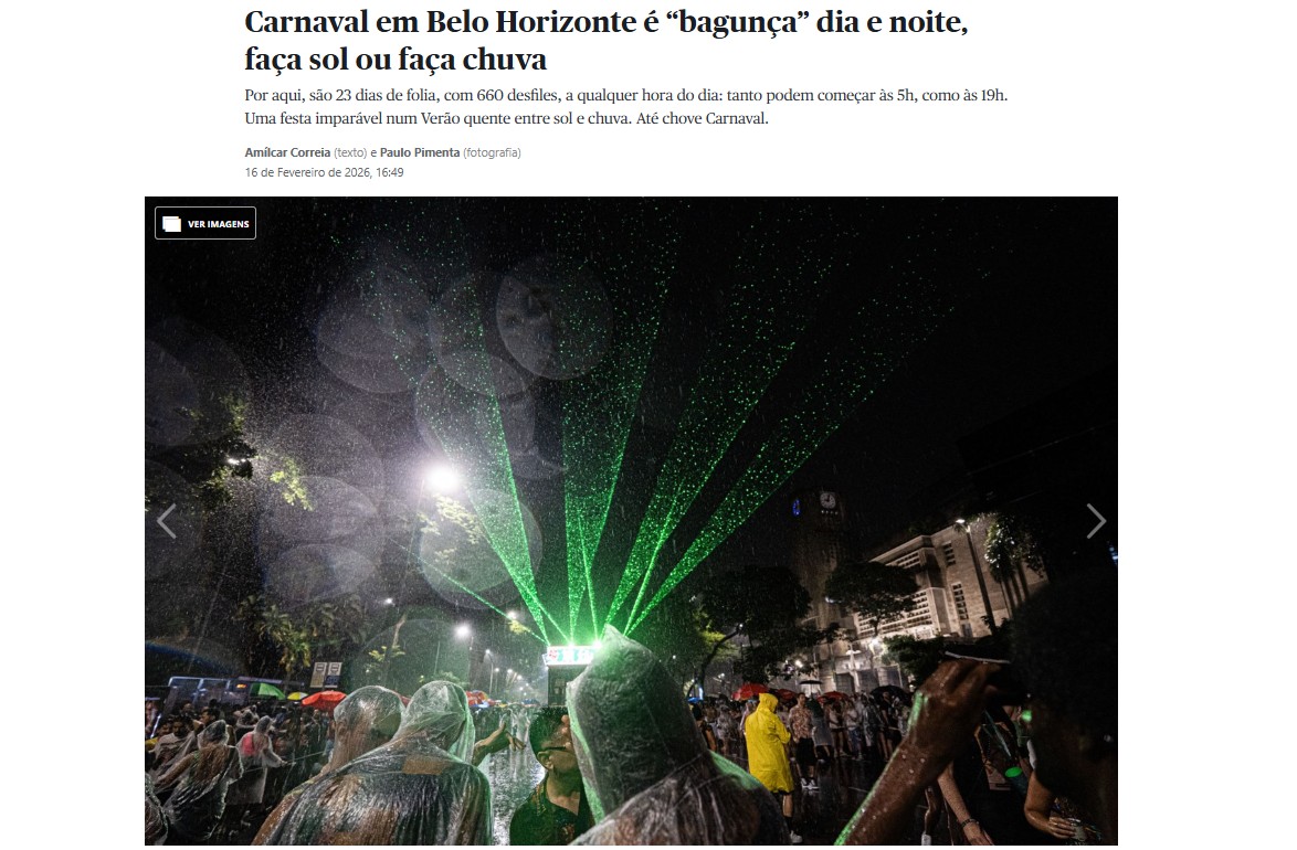 'Gay friendly', 'inclusivo' e 'sede da criatividade alcoólica': como o carnaval de BH repercutiu na imprensa portuguesa