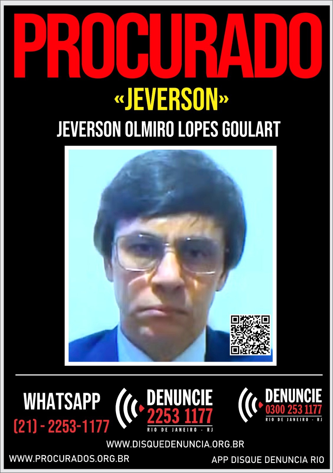 Disque denúncia divulga cartaz sobre PM condenado por estuprar e matar sobrinho no Rio Grande do Sul