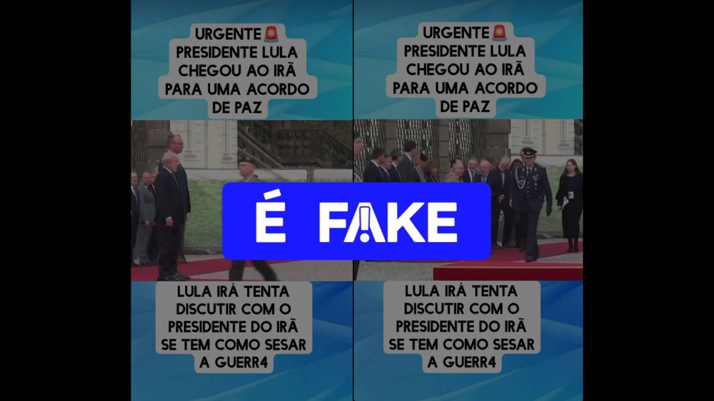 Vídeos nas redes sociais propagam notícia falsa sobre viagem do presidente Lula ao Irã