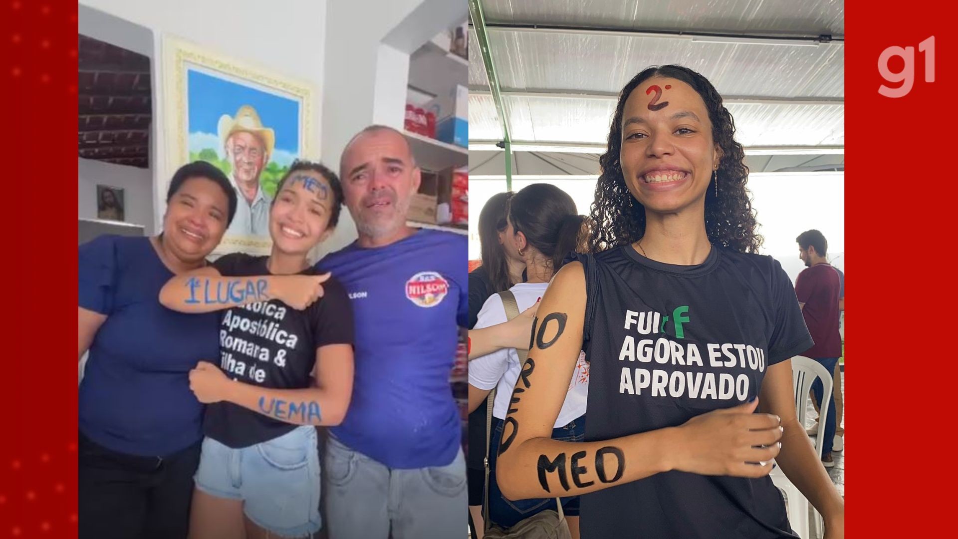 Aprovadas em 1º e 2º lugar em Medicina na Uema, estudantes maranhenses emocionam a internet