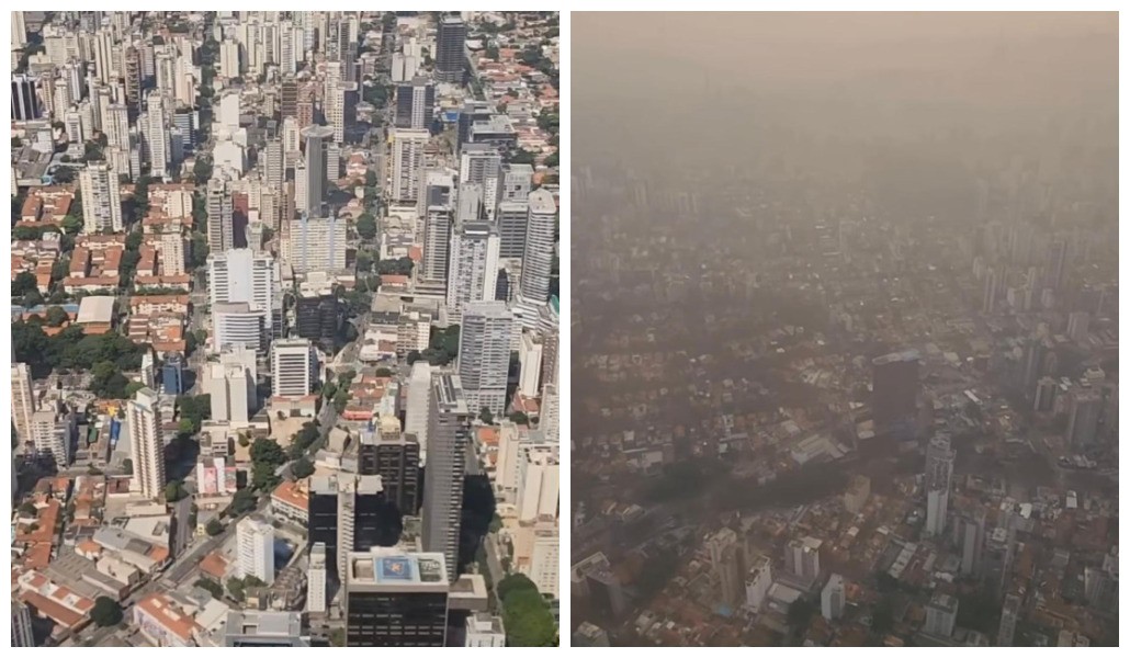 Jardins e Avenida Paulista: veja imagens de São Paulo antes e depois da fumaça