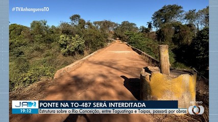 Ponte na TO-487 será interditada