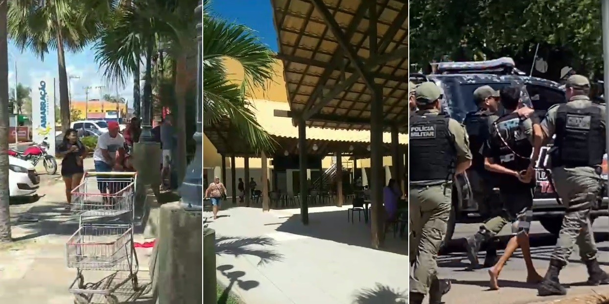 Vídeo: tiroteio em shopping no litoral do Piauí assusta população; submetralhadora apreendida