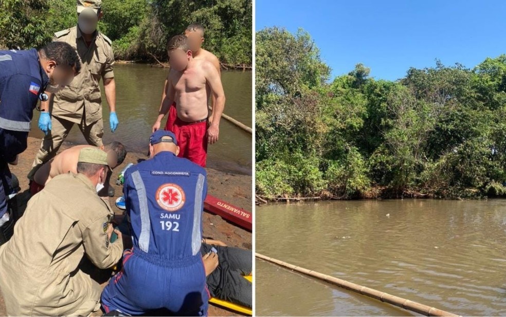 Adolescente morre após se afogar em córrego de Itumbiara, Goiás — Foto: Divulgação/Corpo de Bombeiros