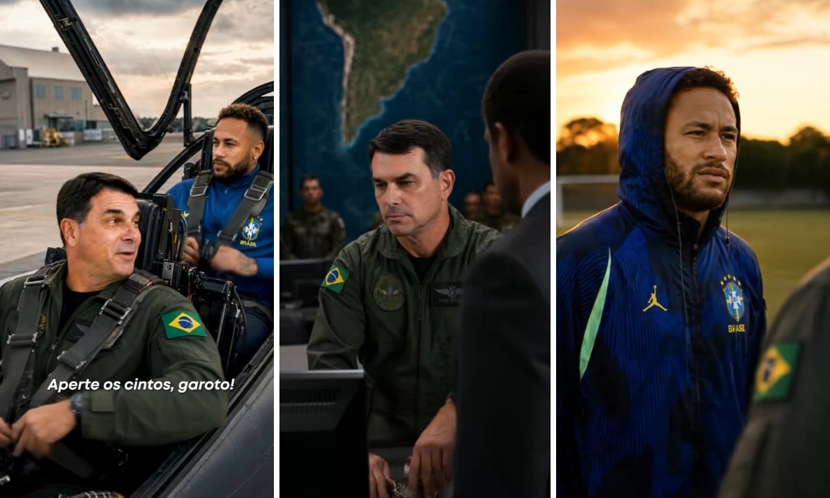 Flávio Bolsonaro posta vídeo de IA com 'resgate' de Neymar após fala de Lula