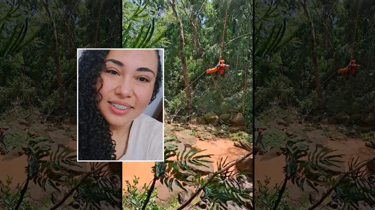 Cachoeira onde mulher morreu em acidente de rapel tem cerca de 60 metros de queda livre e difícil acesso