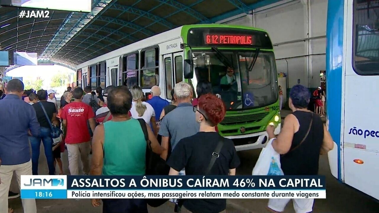 Em média, quase dois ônibus foram assaltados por dia em Manaus durante 2024, segundo dados da SSP-AM