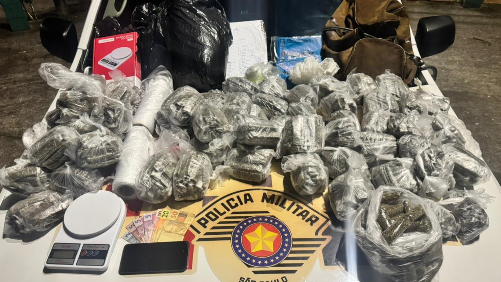 Homem é preso com mais de 13 kg de maconha na Zona Sul de São José dos Campos, SP