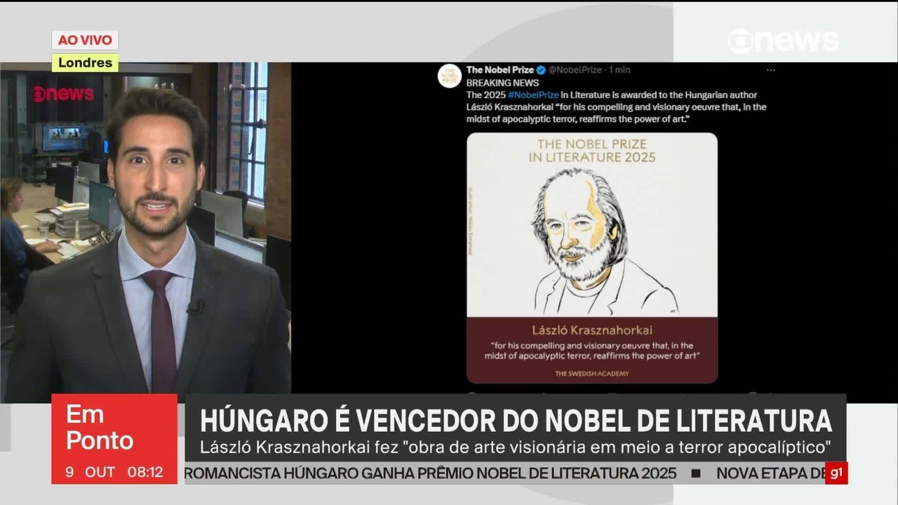 László Krasznahorkai ganha Prêmio Nobel de Literatura 2025