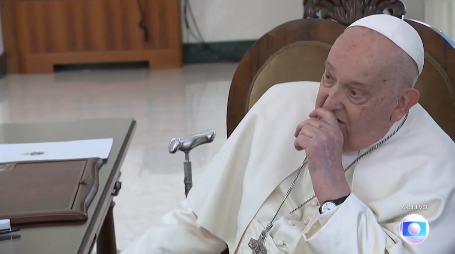 Do hospital, ‘guerra parece ainda mais absurda’, diz papa Francisco em mensagem dominical