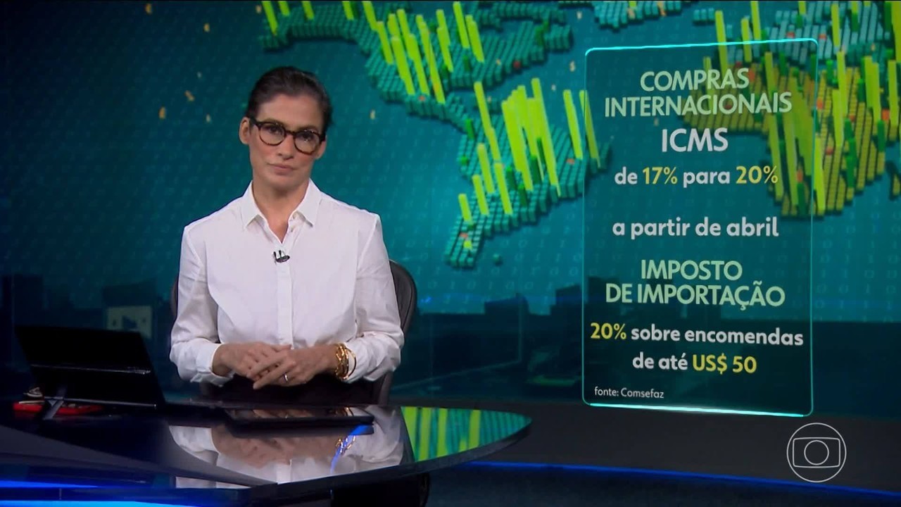 ICMS sobre compras internacionais sobe de 17% para 20% em 10 estados nesta terça