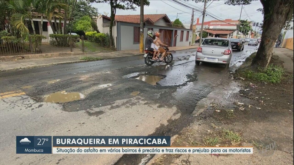 Buracos Causam Transtornos Para Motoristas De Piracicaba 85 Da Malha Asfáltica Não Recebe