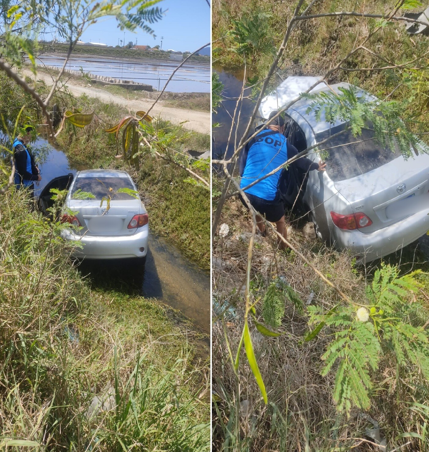 Motorista fica gravemente ferido após carro capotar na Praia do Siqueira, em Cabo Frio