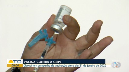 Campanha de vacinação contra a gripe é ampliada após baixa procura em Gurupi