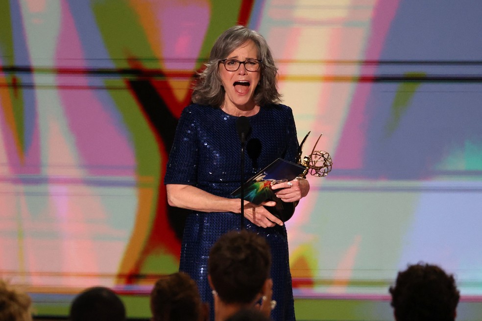 Sally Field ganha o Emmy 2026 de melhor atriz em filme para a TV por 'Remarkably bright creatures' — Foto: Mario Anzuoni/Reuters