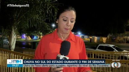 Chuvas aumentam nível do Rio Tocantins e Usina de Peixe faz alerta