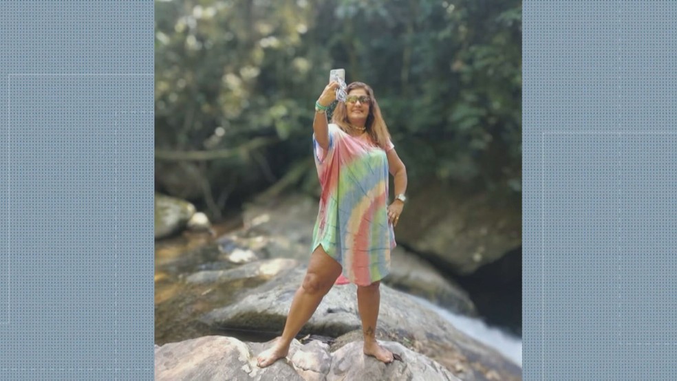 Andréia Cabral tinha 54 anos e mantinha um relacionamento com um homem de Itaguaí — Foto: Reprodução/TV Globo