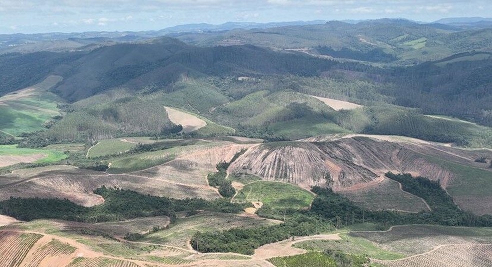 Área de extração de terras raras na região da caldeira vulcânica de Poços de Caldas — Foto: Divulgação / Meteoric Resources