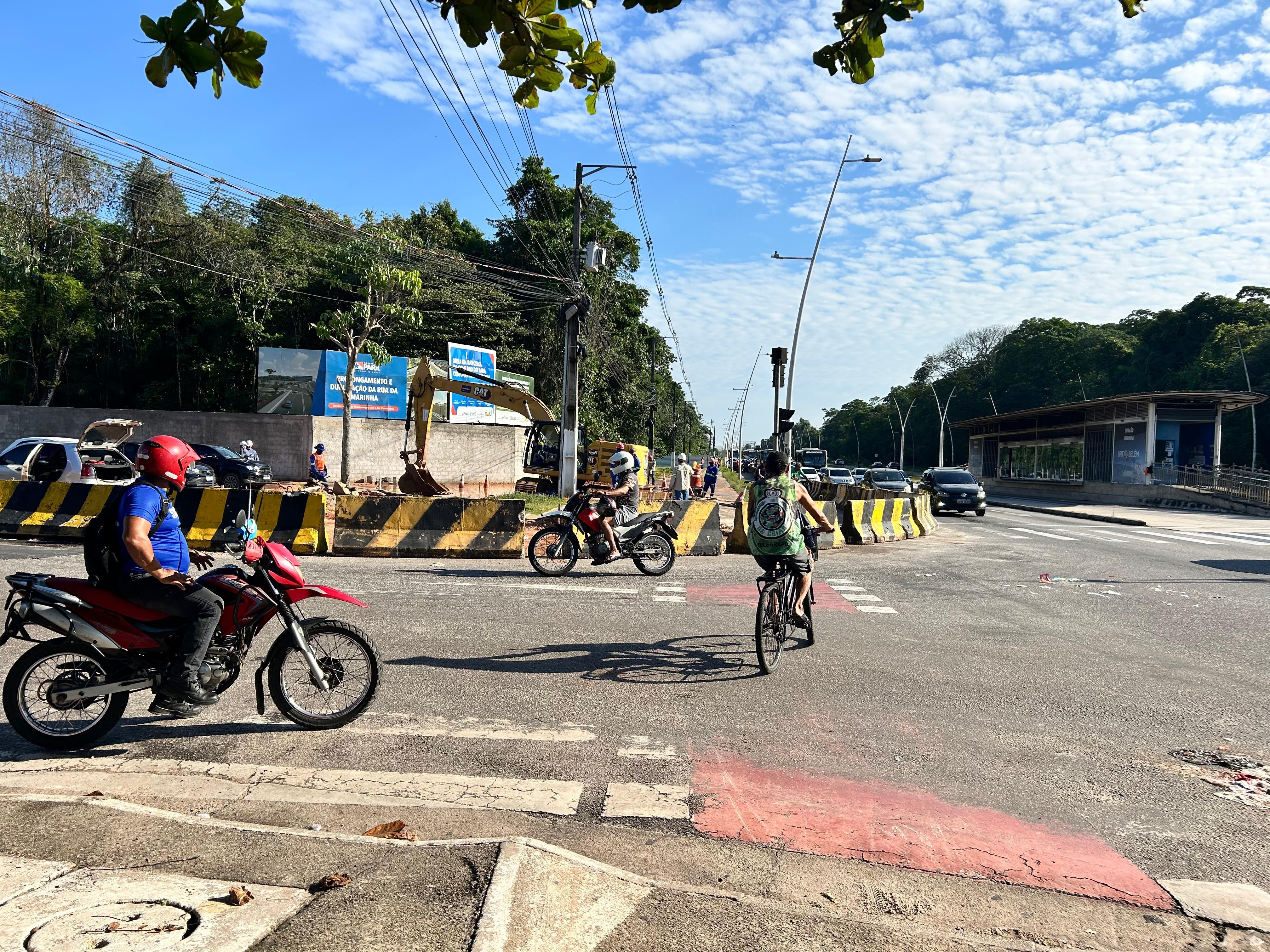 Obras da nova rua da Marinha alteram trânsito na av. Augusto Montenegro, em Belém
